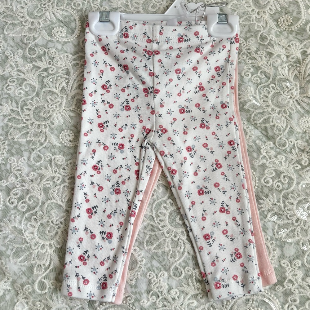 3-6MONTHS TRÉS BEAU ET BELLE Floral leggings